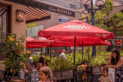 Yorkville residents enjoy a meal at a chic Italian restaurant