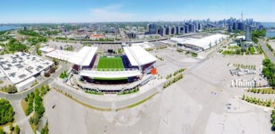 Aerial View of Exhibition Place in Toronto