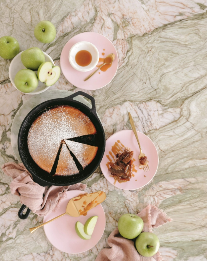 Salted caramel and Apple pancake
