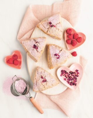 Raspberry and Rose Scones
