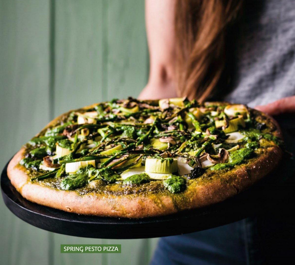 Holding Spring Pesto Pizza