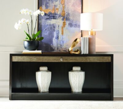 a painting with a flower vace and lamp