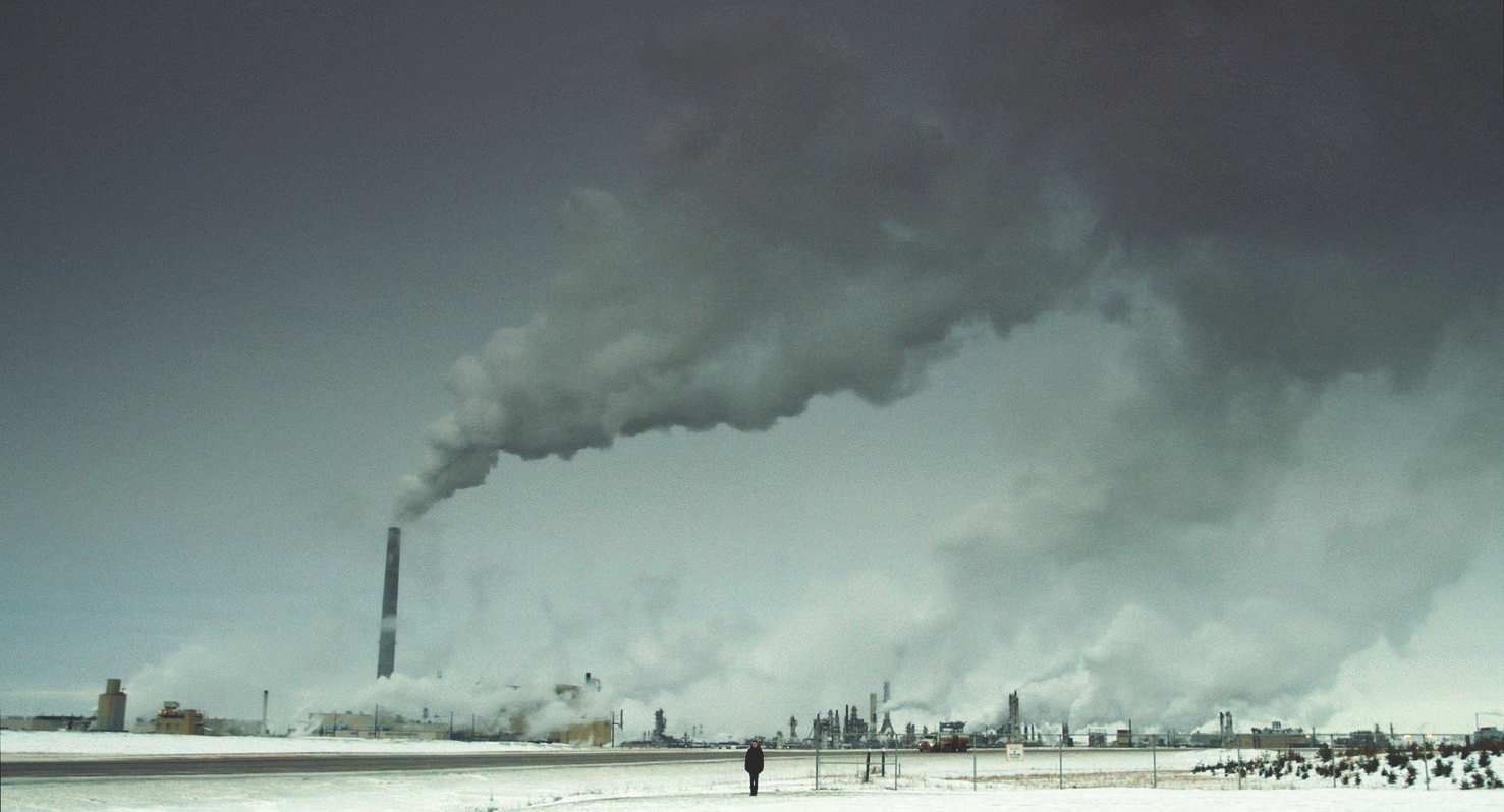 factories with thick smokes